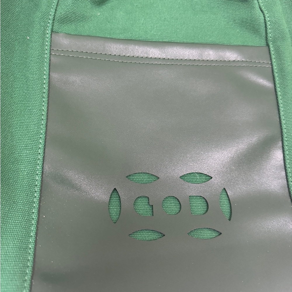 NWT 🆕 Good of desire (G.O.D) mailbox fabric green tote - Picture 2 of 4